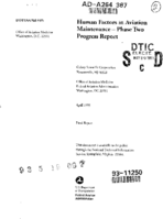 Human Factors in Aviation Maintenance Phase Two Progress Report