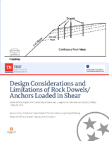 Design Considerations and Limitations of Rock DowelsAnchors Loaded in Shear