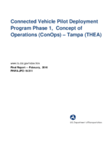 Connected vehicle pilot deployment program phase 1 concept of operations ConOps  Tampa THEA
