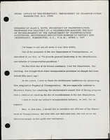 Remarks by Alan S Boyd Secretary of Transportation Prepared for Delivery at a Celebration Marking the Day of Establishment of the Department of Transportation Smithsonian Institution Museum of History and Technology Washington DC
