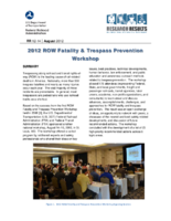 2012 ROW fatality  trespass prevention workshop