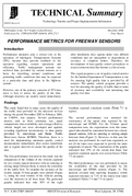 Performance Metrics for Freeway Sensors Research Brief