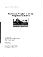 Preliminary Procedure to Predict Scour in Bedrock
