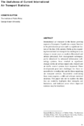 Usefulness of Current International Air Transport Statistics