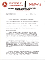 Department of Transportation News Urban Mass Transportation Administration UMTA 4374