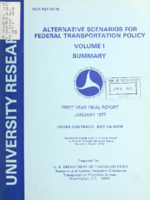 Alternative scenarios for federal transportation policy