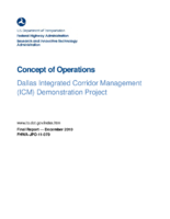 Concept of operations  Dallas Integrated Corridor Management ICM demonstration project
