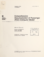Comprehensive documentation of passenger computer model PAC  final report
