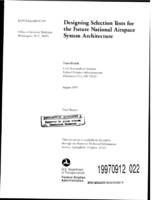 Designing Selection Tests for the Future National Airspace System Architecture