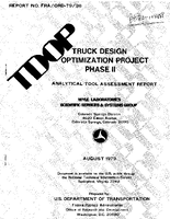 Truck Design Optimization Project Phase II Analytical Tool Assessment Report