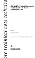 MILW22759 Vertical Flammability Test Versus the 60 Degree Flammability Test
