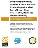 Development of Public Dynamic SpatioTemporal Monitoring and Analysis Tool of Supply Chain Vulnerability Resilience and Sustainability