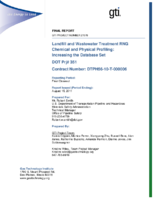 Landfill and Wastewater Treatment RNG Chemical and Physical Profiling Increasing the Database Set