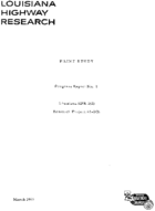 Paint study  progress report No 1  Louisiana highway research