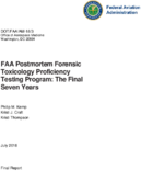 FAA Postmortem Forensic Toxicology Proficiency Testing Program The Final Seven Years