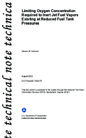 Limiting Oxygen Concentration Required to Inert Jet Fuel Vapors Existing at Reduced Fuel Tank Pressures