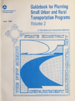 Guidebook for Planning Small Urban and Rural Transportation Programs  Volume 2