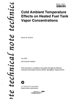 Cold Ambient Temperature Effects on Heated Fuel Tank Vapor Concentrations