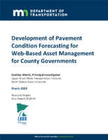 Development of Pavement Condition Forecasting for WebBased Asset Management for County Governments