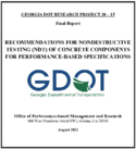 Recommendations for Nondestructive Testing NDT of Concrete Components for PerformanceBased Specifications