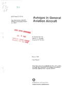 Autogas in General Aviation Aircraft