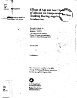 Effects of Age and Low Doses of Alcohol on Compensatory Tracking during Angular Acceleration