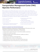 Transportation Management Center TMC Operator Performance
