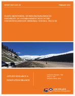 InSitu Monitoring of InfiltrationInduced Instability of I70 Embankment West of the EisenhowerJohnson Memorial Tunnels Phase III