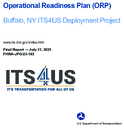 Operational Readiness Plan ORP  Buffalo NY ITS4US Deployment Project
