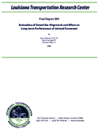 Evaluation of Dowel Bar Alignment and Effect on Longterm Performance of Jointed Pavement