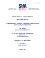 Comprehensive Highway Corridor Planning with Sustainability Indicators 201110