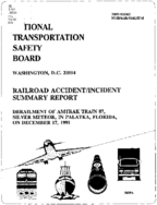 Interstate Commerce Commision Report of the Accident  Investigation Occuring on the CSX TRANSPORTATION INC NATIONAL RAILROAD PASSENGER CORPORATION AMTRAK PALATKA FL