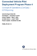 Connected Vehicle Pilot Deployment Program Phase 4 Concept of Operations ConOps WYDOT