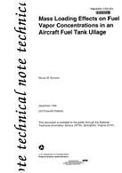 Mass Loading Effects on Fuel Vapor Concentrations in an Aircraft Fuel Tank Ullage