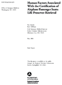 Human Factors Associated with the Certification of Airplane Passenger Seats Life Preserver Retrieval