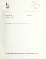 Guidelines for Observing Child Safety Seat Use 198505