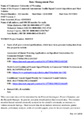 Connected Autonomous Traffic Signal Control Algorithms and Fleet Vehicles Data Management Plan