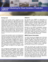 Integrated Modeling for Road Condition Prediction IMRCP FHWAJPO17602
