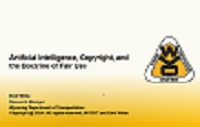 Artificial Intelligence Copyright and the Doctrine of Fair Use