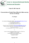 Characteristics of Pooled Trips Offered by RideSourcing Services in Chicago