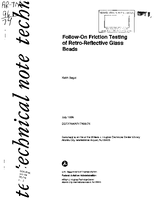 FollowOn Friction Testing of RetroReflective Glass Beads