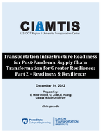 Transportation Infrastructure Readiness for PostPandemic Supply Chain Transformation for Greater Resilience Part 2  Readiness  Resilience