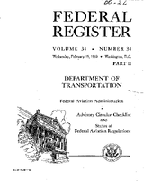 AC 002L Advisory Circular Checklist and Status of Federal Aviation Regulations