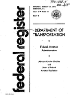 AC 002T Advisory Circular Checklist and Status of Federal Aviation Regulations