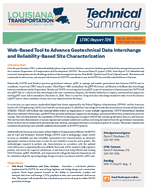 WebBased Tool to Advance Geotechnical Data Interchange and ReliabilityBased Site Characterization Technical Summary