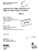 Analytical Ice Shape Predictions for Flight in Natural Icing Conditions