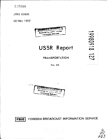 USSR Report Transportation No 83