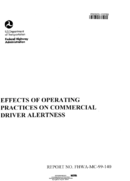 Effects of Operating Practices on Commercial Driver Alertness