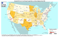 Estimated FAF Flow for Trucks Passing Through California on National Highway System 2050