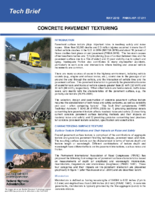 Concrete Pavement Texturing techbrief